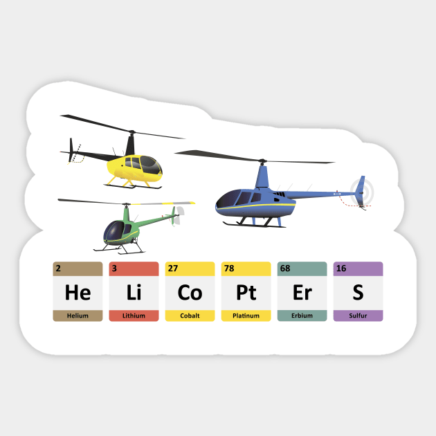 Civil Light Helicopters Chemistry Sticker by NorseTech